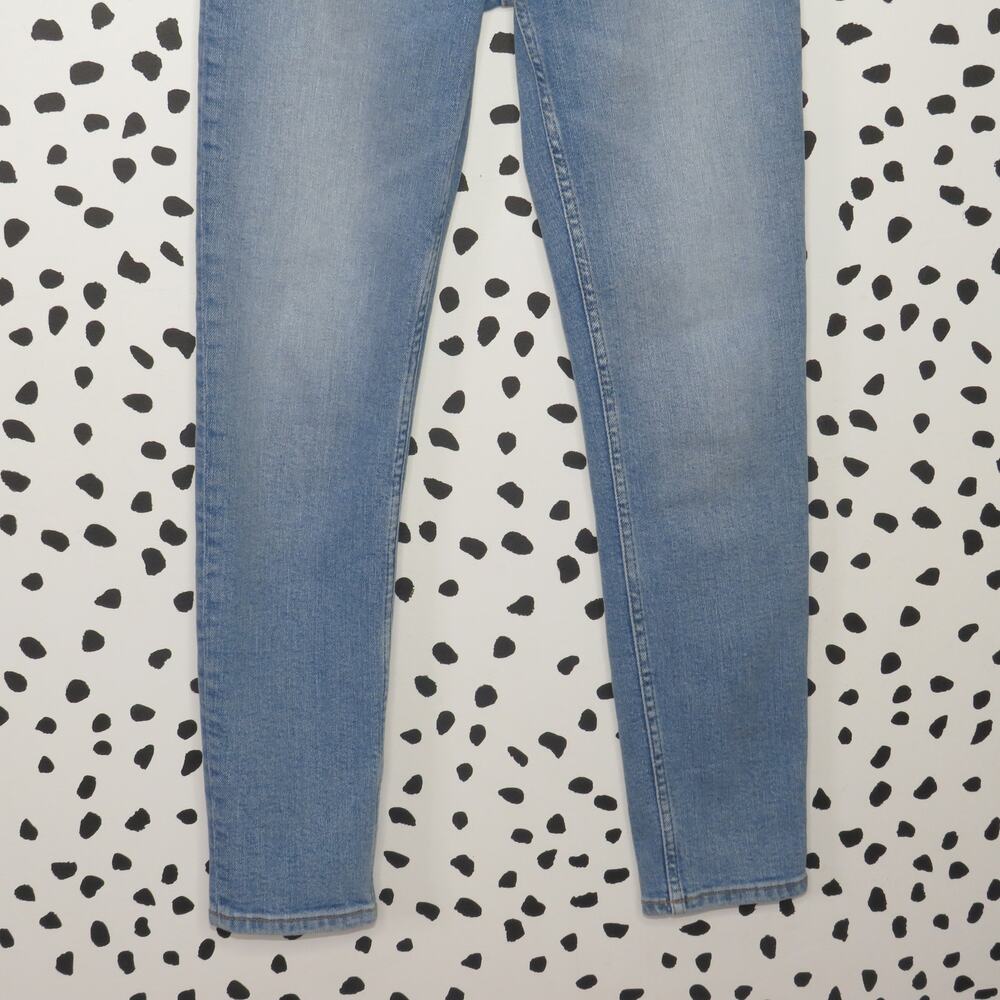 Re/Done Originals Light Wash Denim 90’s High Rise Skinny Ankle Crop Jeans - Picture 5 of 13